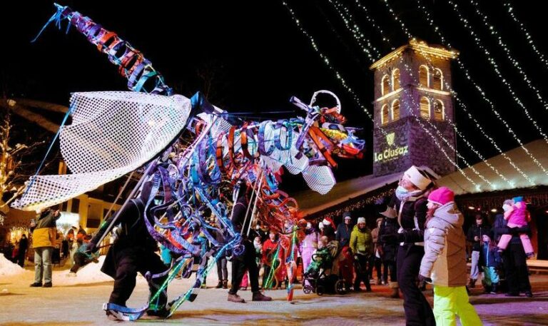 Pestacles du père Noel à La Clusaz