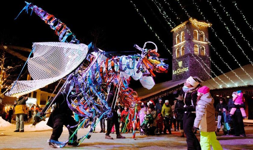 Pestacles du père Noel à La Clusaz